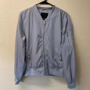 Gray bomber jacket!